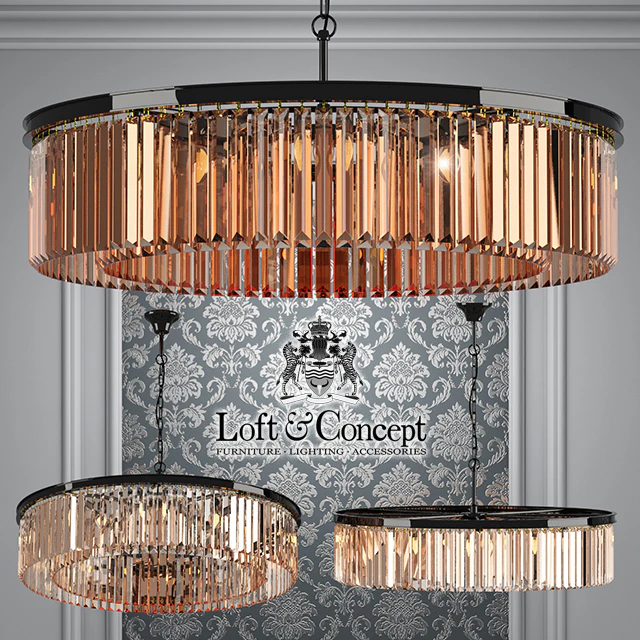 Chandelier RH Rhys Clear Glass Prism Round Chandelier 100 — Descargar