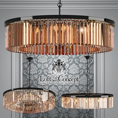 Chandelier RH Rhys Clear Glass Prism Round Chandelier 100 — Ver 1