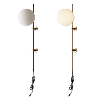 Plug in wall sconce neckless BLACK and Gold from LUX Lighting USA — Ver 1
