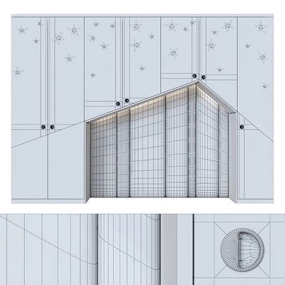 Cabinet with headboard 040. — Ver 2