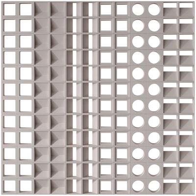 Modular decorative partition Modular Wall 01 — Ver 1