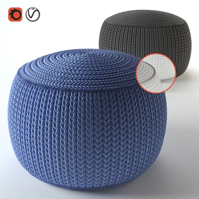 Knitted ottoman — Ver 1