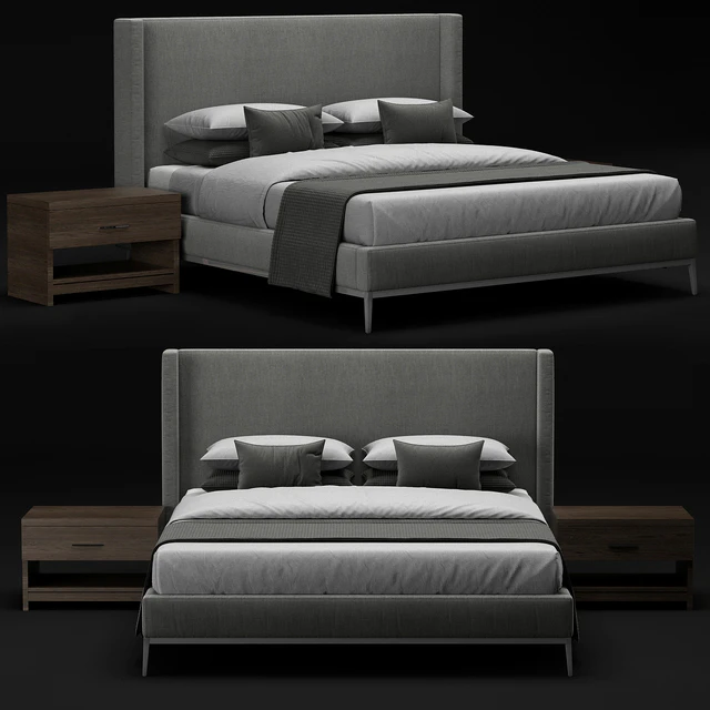 RH Italia Shelter Nontufted Platform bed — Descargar