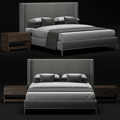 RH Italia Shelter Nontufted Platform bed — Ver 1