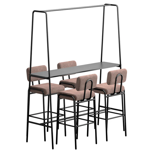 Cosmo Bar Stool and Table 2 — Скачать