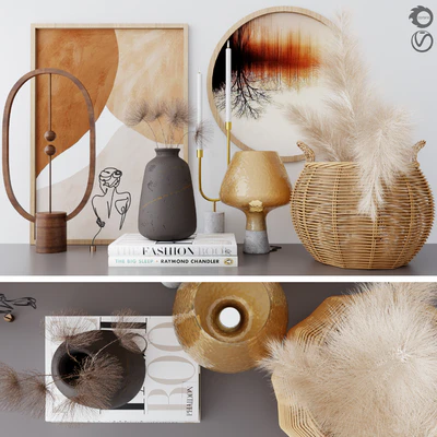 Decorative set 09-dried flower — Ver 1