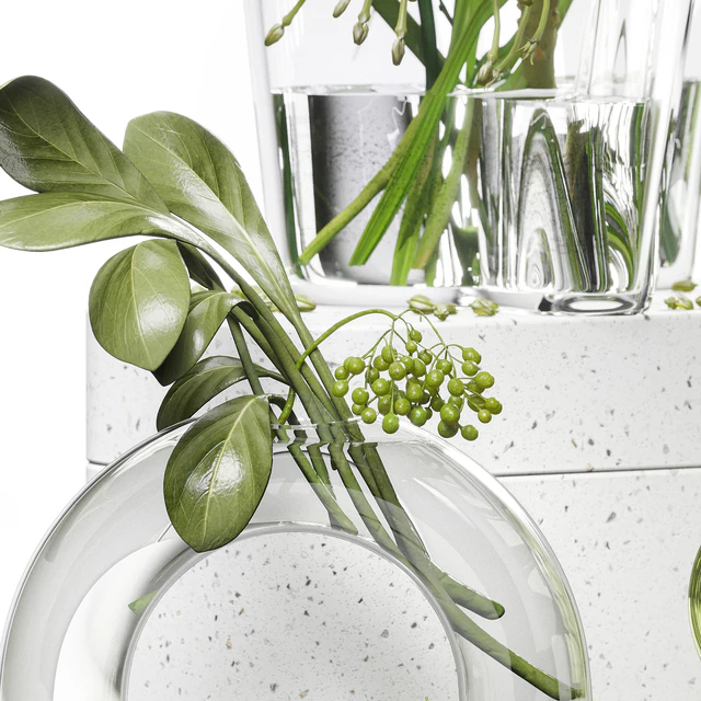 Decor set 047 with green plants AALTO VASE — Скачать