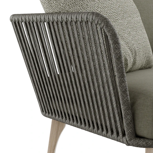 Outdoor garden wicker woven 2-seater sofa 4so santander — Скачать