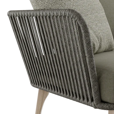 Outdoor garden wicker woven 2-seater sofa 4so santander — Вид 2