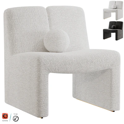 EICHHOLTZ CHAIR MACINTOSH BOUCLE CREAM — Ver 1