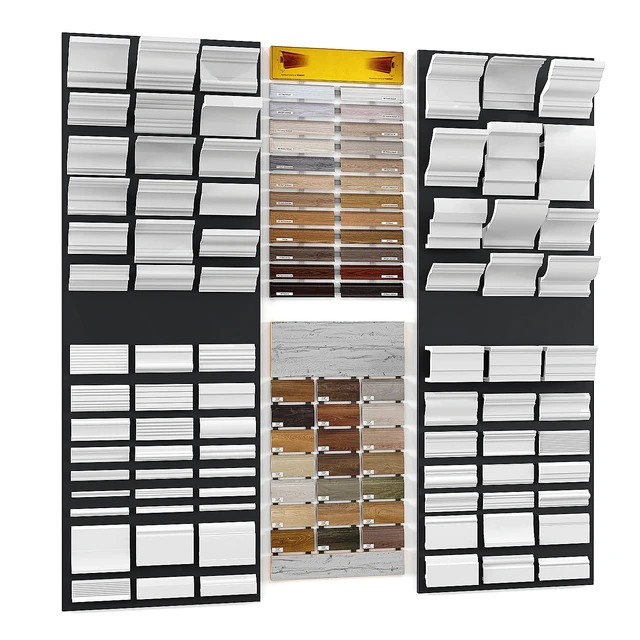 Exhibition stands with plinths, cornices, moldings — Download