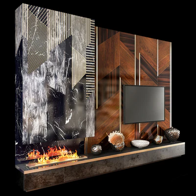 TV Wall Units set 04 — Ver 2