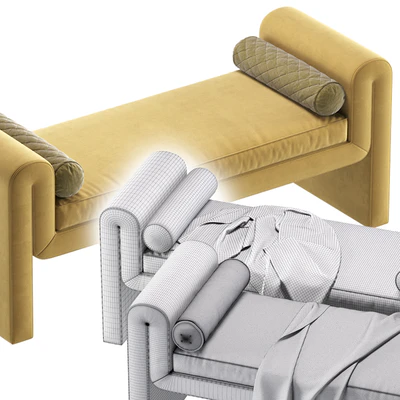 Mitchell Accent Bench By Burke Decor/Скамейка Митчелл Акцент — Вид 3