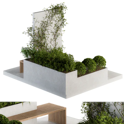 Roof Garden and Landscape Furniture with Pergola 06 — Вид 2