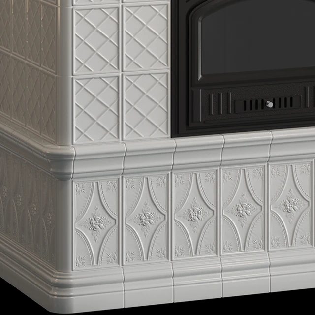 Stove - fireplace with tiles — Descargar