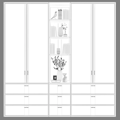 Wardrobes in modern style 57 — Ver 2