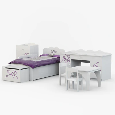 Childrens furniture Orchid Violet — Ver 1