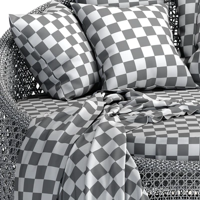 Vanfayette Round Wicker Rattan Patio Chaise Lounge — Ver 2