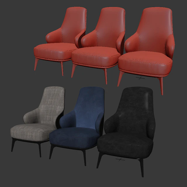 Minotti Leslie Bergere Armchair — Скачать