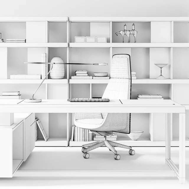 Poltrona Frau Jobs Office set — Скачать