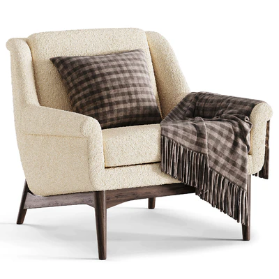 Lulu White Small Armchair — Ver 1