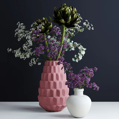 Bouquets in pink and white vases — Вид 1