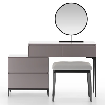 Dressing table HOMARY Gray Makeup Vanity Set — Ver 1