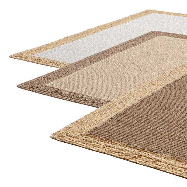 Natural Framed Braided Jute Rug — Скачать