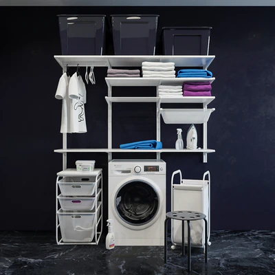 прачечная IKEA ikea BOAXEL БОАКСЕЛЬ система хранения /стиральная машина/Полотенца — Скачать