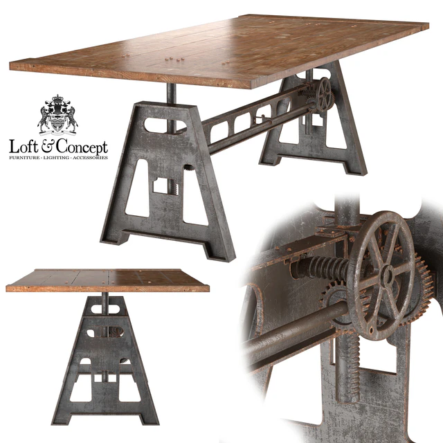 GARIBALDI Dining Table Industrial — Descargar
