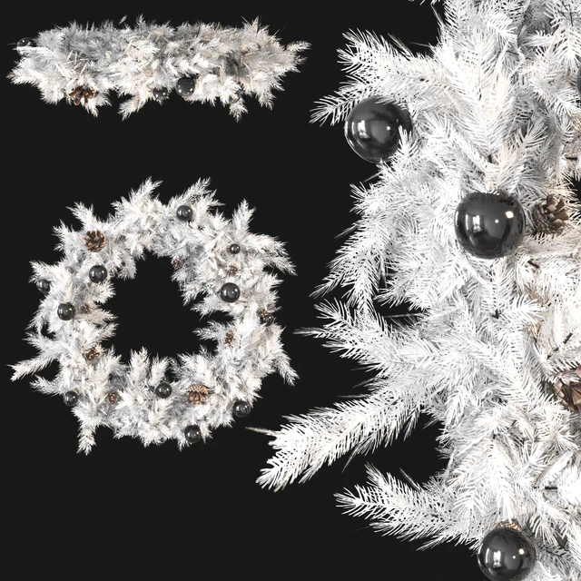 Christmas wreath with toys and pine cones — Descargar