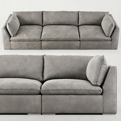 RH / COSTERA MODULAR LEATHER SOFA — Ver 2