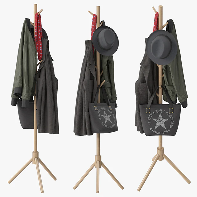 LENDRA Deluxe Wooden Coat Rack Tree — Descargar