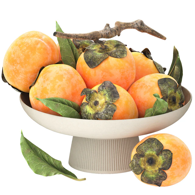 bowl of persimmon fruitbowl of persimmon fruit — Descargar