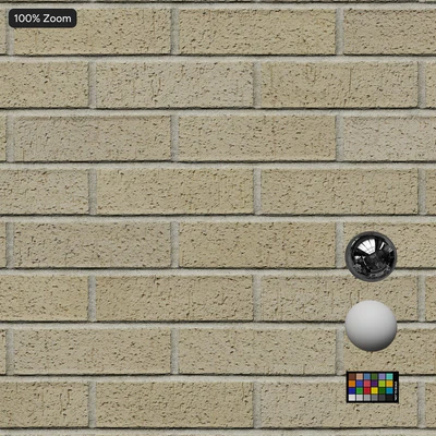 dragfaced running bond brick wall texture beige — View 2