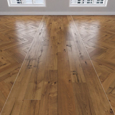 Parquet Oak bronze, 3 types: herringbone, linear, chevron. — Ver 1