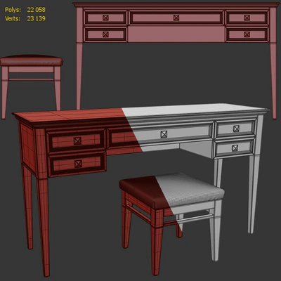 Туалетный столик RFS Бруклин. Dressing table by MebelMoscow — Вид 2