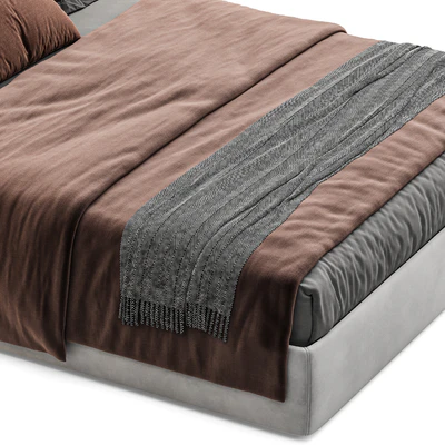 Upholstered Double Bed bolzan Letti — Ver 4