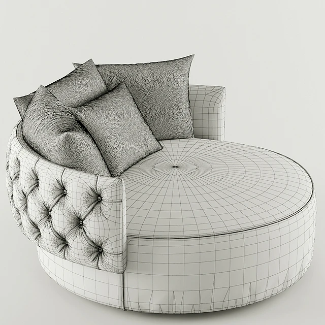 Armchair Fendi Casa Efea Capitonne — Descargar