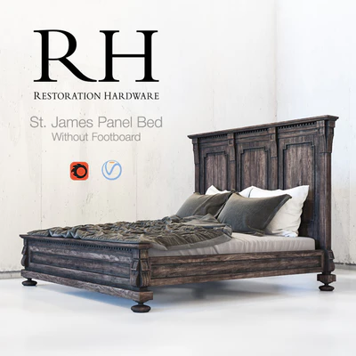 RESTORATION HARDWARE. St. James Panel Bed Without Footboard — Вид 1