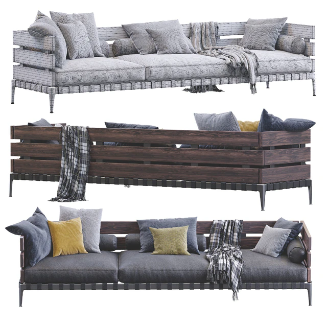 Leather Sofa Ansel By Flexform — Descargar