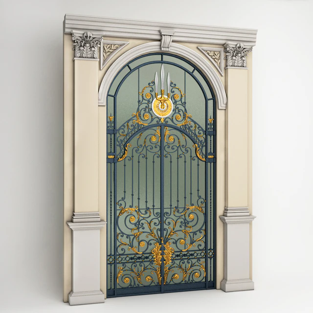 Chakri Maha Prasat Wrought Iron Entrance Door & Column — Скачать
