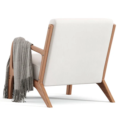 Hertford Upholstered Linen Blend Accent Chair — Вид 2