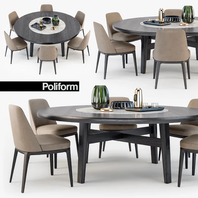 Poliform Sophie chair Home Hotel table — Ver 1