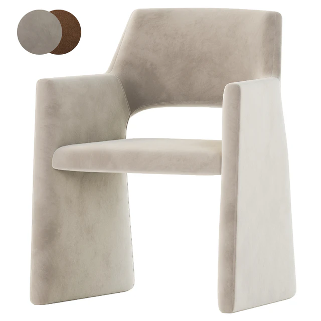 CB2 Foley Faux Mohair Gray Dining Armchair — Descargar