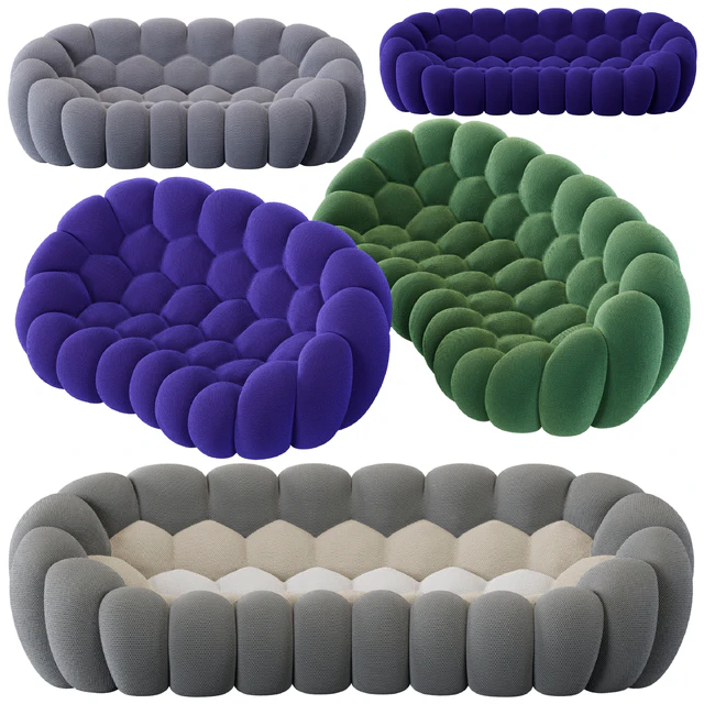 Roche Bobois Bubble Curved 2,5-seat & 4-seat Sofa — Скачать