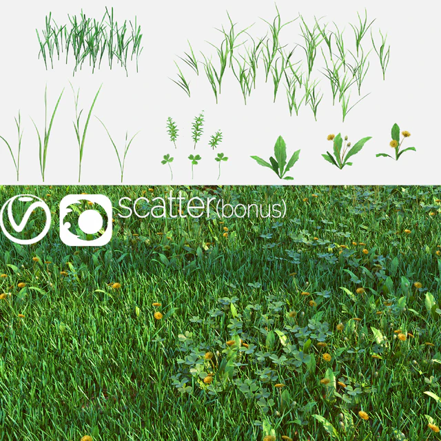 Set for the creation of field grass and lawns — Descargar