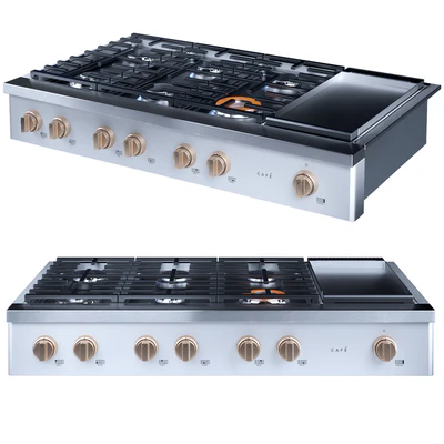 cafe 48 inch Commercial-Style Gas Rangetop with 6 Burners and Integrated Griddle — Вид 1