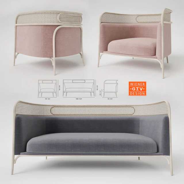 Gebruder Thonet Vienna Targa Lounge and Sofa — Descargar