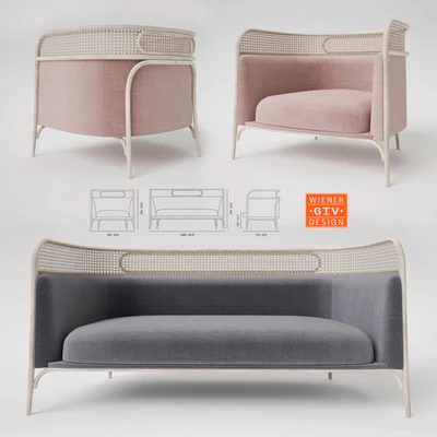 Gebruder Thonet Vienna Targa Lounge and Sofa — Ver 1